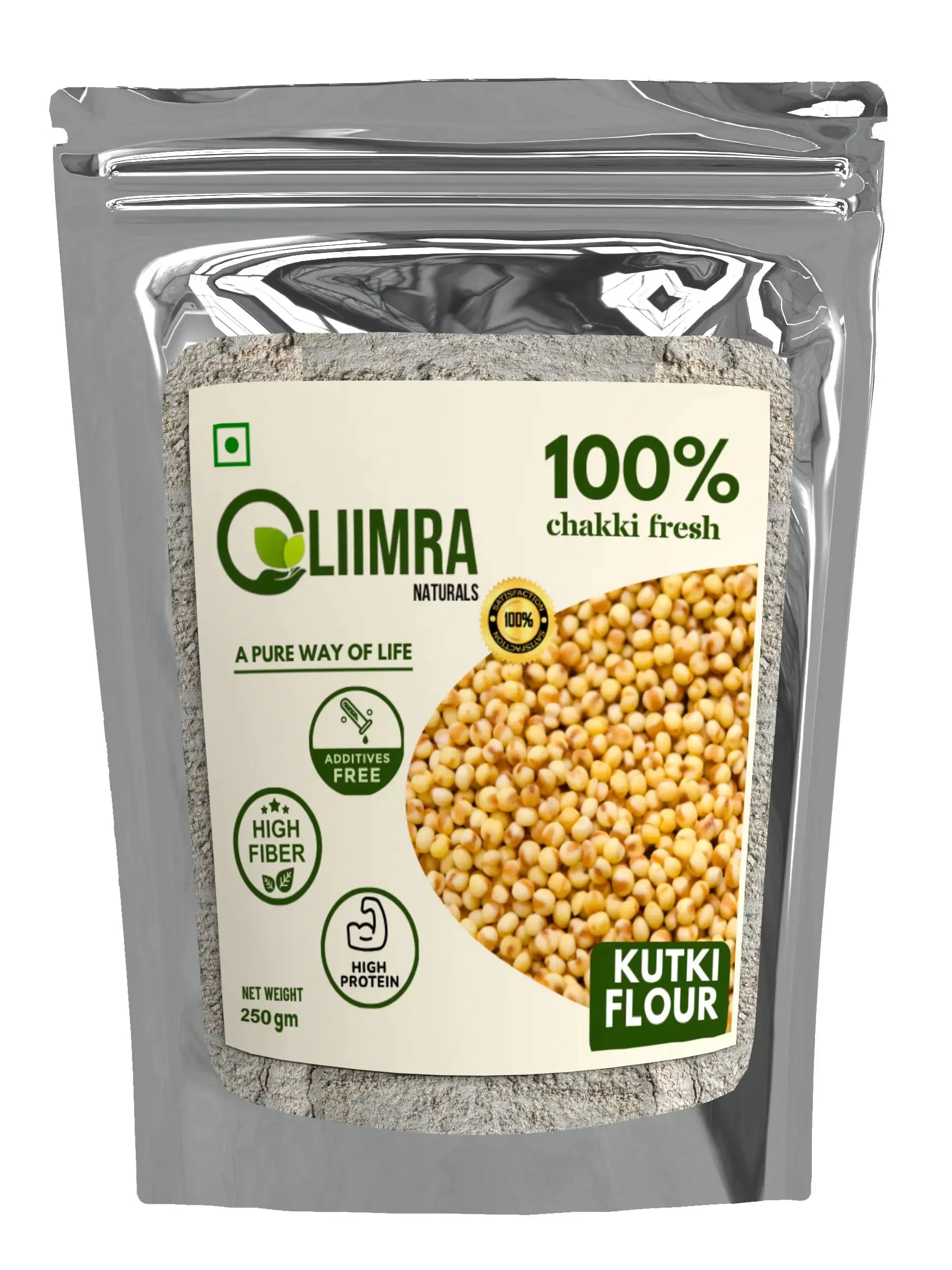 Liimra Naturals Little Millet Kutki Flour - High Fiber, Protein-Packed, Low GI, Gluten-Free , Mineral Rich, 100% Chakki Fresh Flour (250 Gram) Liimra Naturals